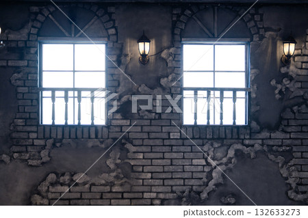 古老的西式窗戶 132633273