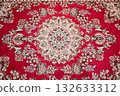 Red kaleidoscopic abstract background 132633312