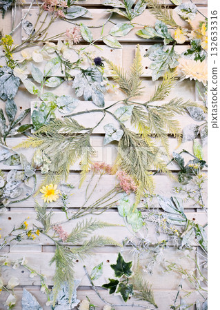 Mimosa dried flowers and patterns 132633316