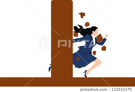 一位女企業家努力實現目標的插圖 一位女企業家努力實現目標的插圖 132633370
