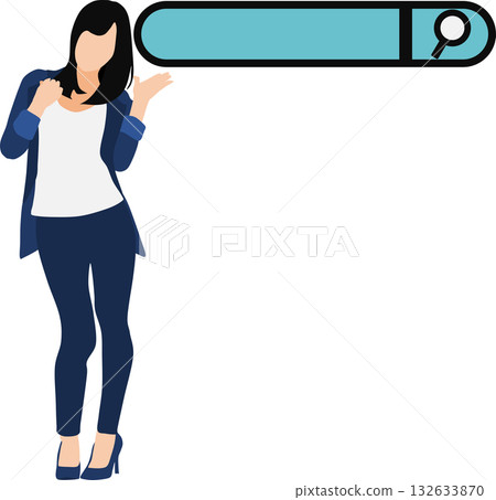 女商人分析數據的插圖 132633870