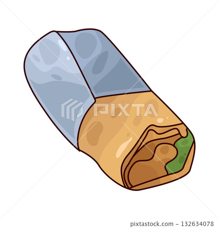 illustration of Chicken and Wraps 132634078