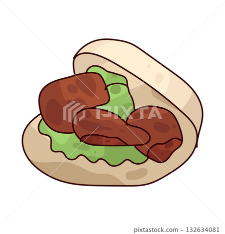 illustration of Chicken and Buns illustration of Chicken and Buns 132634081