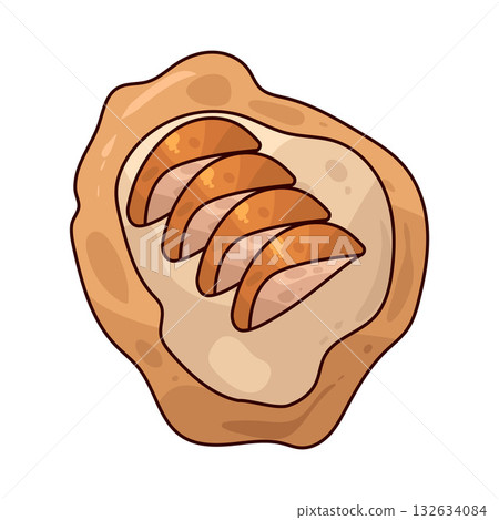 illustration of Chicken and Flatbread 132634084