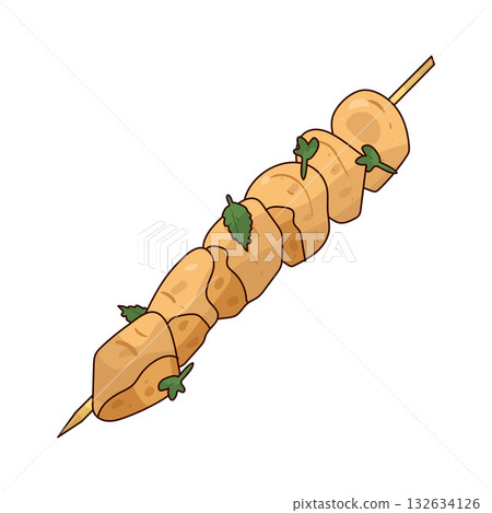 illustration of Chicken Souvlaki illustration of Chicken Souvlaki 132634126