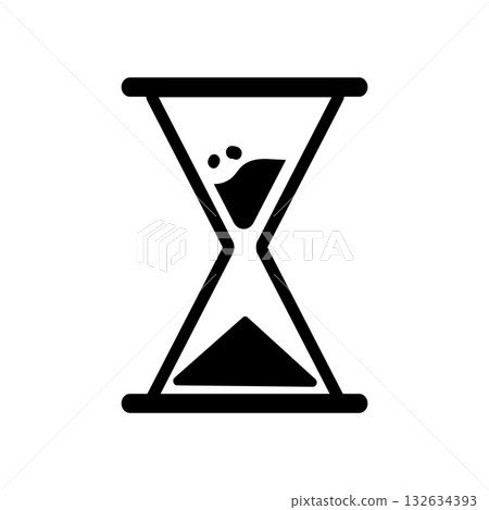 Hourglass vector icon. Simple flat symbol.Isolated icon suitable for web, infographics, interface and apps. Hourglass vector icon. Simple flat symbol.Isolated icon suitable for web, infographics, interface and apps. 132634393