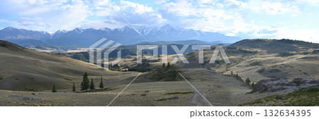 Scenic view of the North Chuisky ridge in the Altay Mountains, Russia Scenic view of the North Chuisky ridge in the Altay Mountains, Russia 132634395