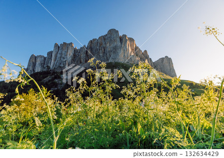Natural park Bolshoy Tkhach in summer with morning sunlight Natural park Bolshoy Tkhach in summer with morning sunlight 132634429