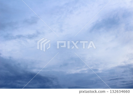 A colored paper woven with sky and clouds. Sky and clouds of Shinshu 132634660