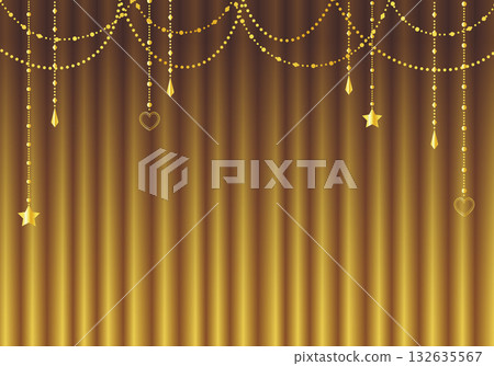 Golden curtain, golden curtain, golden curtain stage (horizontal) 132635567