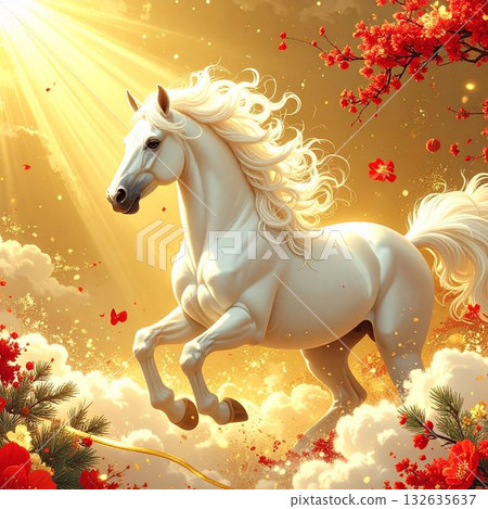 Running horses 132635637