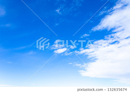 A simple landscape of blue sky and clouds A simple landscape of blue sky and clouds 132635674