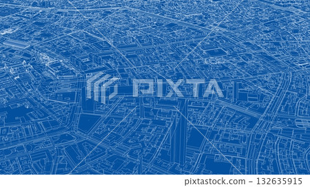 Intricate Urban Blueprint 132635915