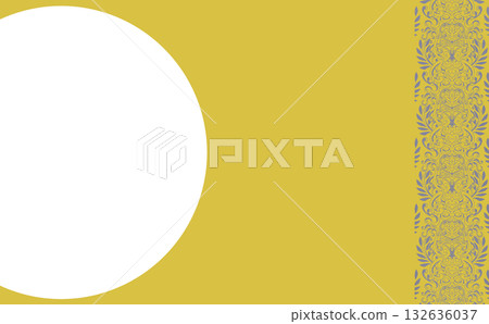 簡單的金色背景插圖，配上對比鮮明的白色半圓。 132636037