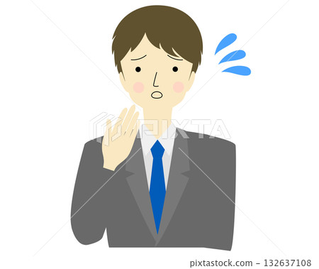 一個穿著西裝、神情憂慮的男人 一個穿著西裝、神情憂慮的男人 132637108