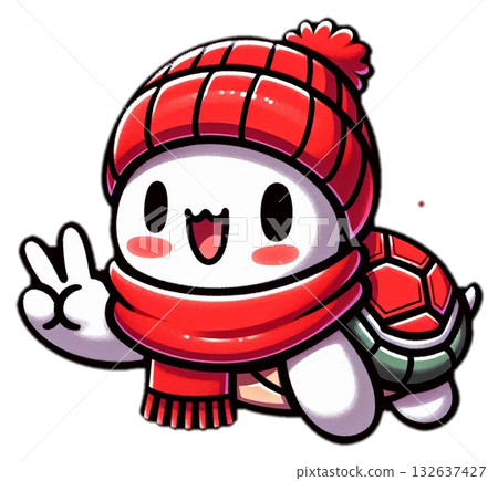 Illustration of a cute turtle Illustration of a cute turtle 132637427