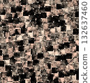 Seamless abstract geometric pattern forming interlocking squares with grunge texture 132637460