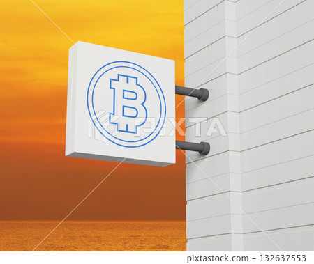 Choosing bitcoin concept, 3D rendering Choosing bitcoin concept, 3D rendering 132637553