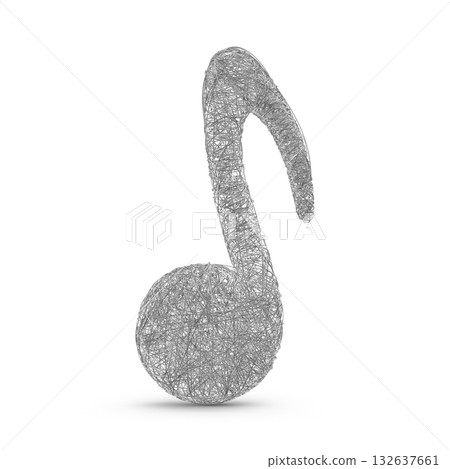 Tangled Silver Music Note Sculpture 132637661