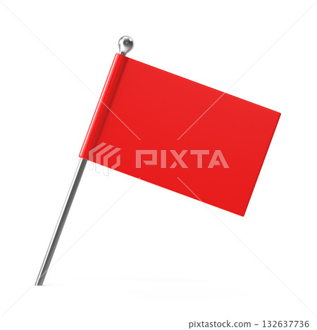 3d Red Flag Pin Marker 3d Red Flag Pin Marker 132637736