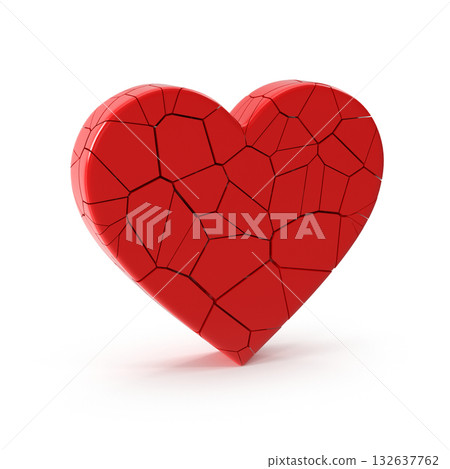 A Fractured Red Heart A Fractured Red Heart 132637762