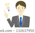 Illustration of a businessman in a suit who has an idea 132637950