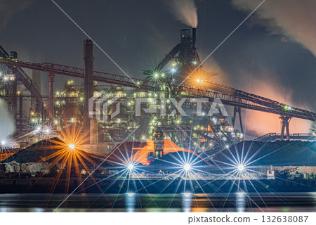 Steelworks Night View Nagoya Port Steelworks Night View Nagoya Port 132638087