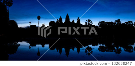 【世界遺產】吳哥窟黎明全景圖 132638247