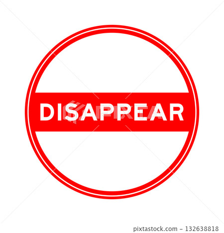 Red color round seal sticker in word disappear on white background Red color round seal sticker in word disappear on white background 132638818
