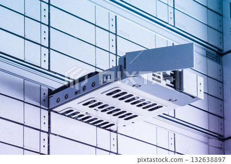 hard drive repair concept - hard disk inside tray is pulled out 132638897