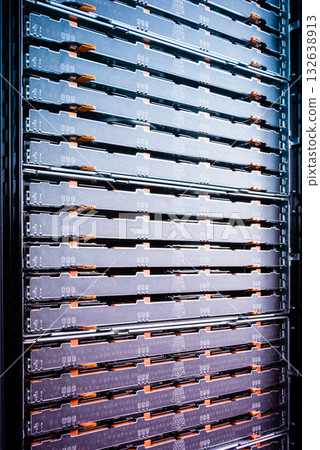 server with hard drive arrays 132638913