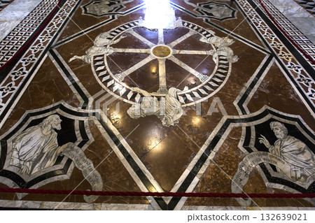 The pavement of Siena cathedral, Siena, Italy The pavement of Siena cathedral, Siena, Italy 132639021