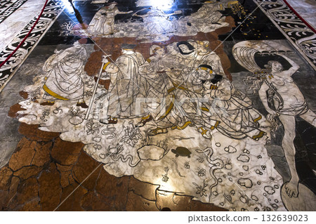 The pavement of Siena cathedral, Siena, Italy 132639023