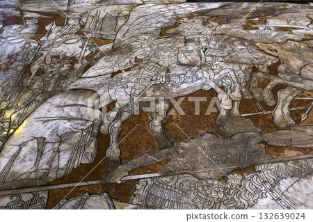 The pavement of Siena cathedral, Siena, Italy The pavement of Siena cathedral, Siena, Italy 132639024