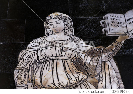The pavement of Siena cathedral, Siena, Italy 132639034