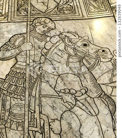 The pavement of Siena cathedral, Siena, Italy The pavement of Siena cathedral, Siena, Italy 132639049