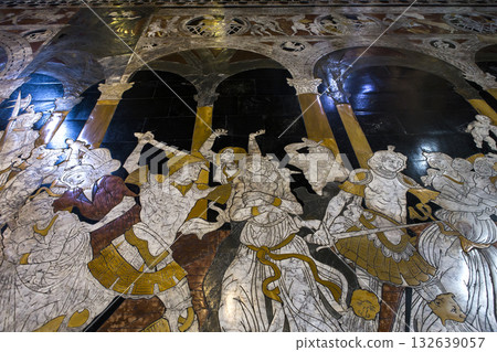 The pavement of Siena cathedral, Siena, Italy 132639057