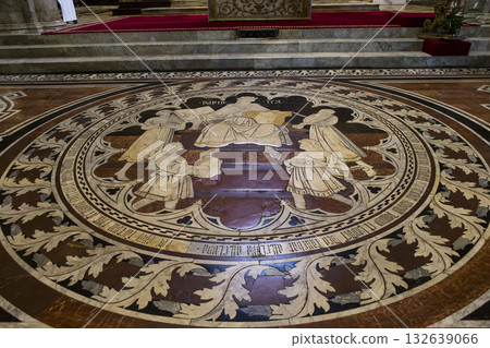 The pavement of Siena cathedral, Siena, Italy The pavement of Siena cathedral, Siena, Italy 132639066