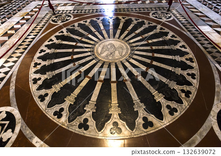 The pavement of Siena cathedral, Siena, Italy 132639072