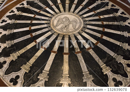 The pavement of Siena cathedral, Siena, Italy 132639078