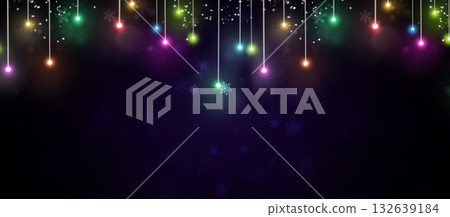 Holiday Christmas Lights Banner 132639184