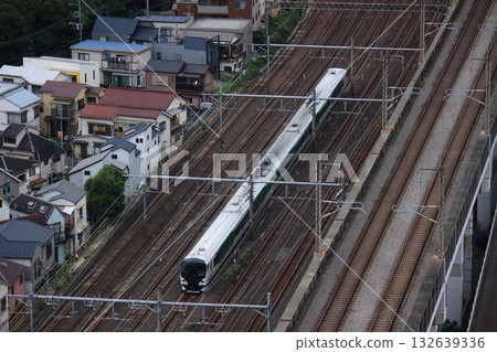 A bird's-eye view of the Akagi Express train 132639336