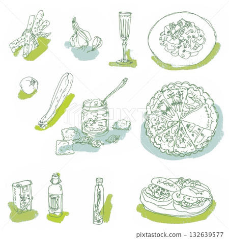 義大利美食插畫集 132639577