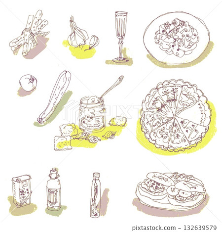 義大利美食插畫集 132639579