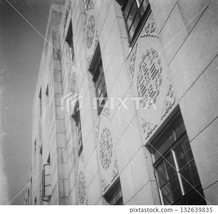 Old photo taken in 1939, during the Second Sino-Japanese War, in Shanghai, Republic of China, Japanese military facilities 132639835