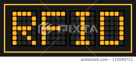 Orange color led banner in word RFID (Abbreviation of Radio-frequency identification) on black background 132640721