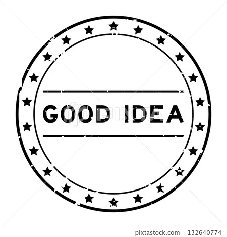 Grunge black good idea word round rubber seal stamp on white background Grunge black good idea word round rubber seal stamp on white background 132640774