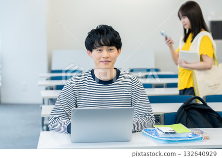 College students taking classes in the classroom College students taking classes in the classroom 132640929