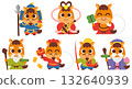 Horse Seven Lucky Gods Character Set 132640939