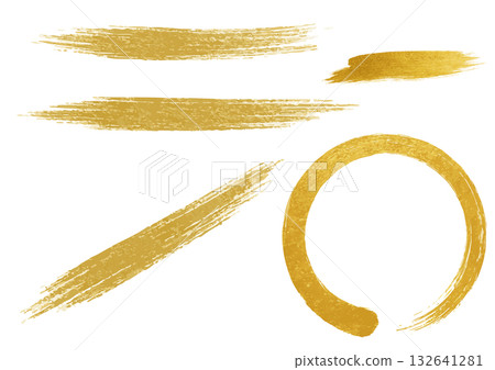Gold brush stroke material 132641281